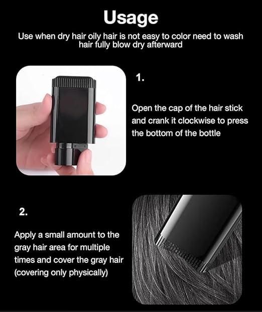 Covering White Hair is Simple and Convenient 20gm - Black - Fleur O'essence
