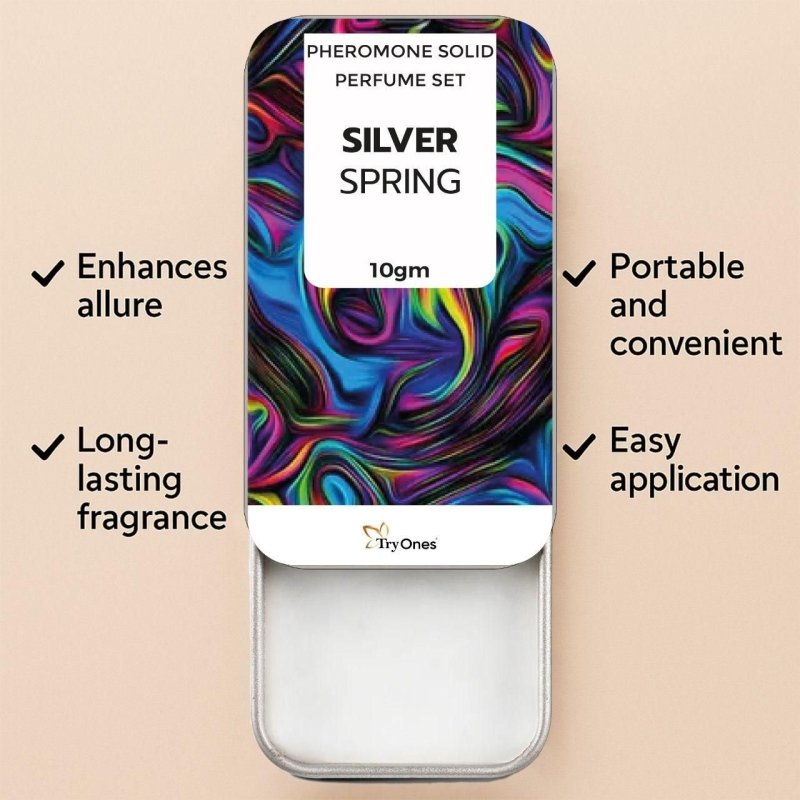 Pheromone Solid Perfume Set Silver Spring 20 gm Pack of 2 - Fleur O'essence